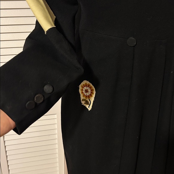 Women's Black Tailcoat Jacket wool blend black - Picture 7 of 17